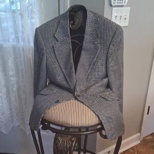 Robert Stock Black and White Houndstooth Jacket